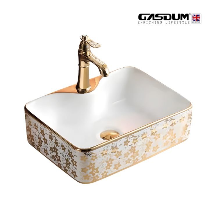GD-WK9565 DECORATIVE ART BASIN HIGH QUALITY COUNTER TOP CERAMIC ROUND SHAPE