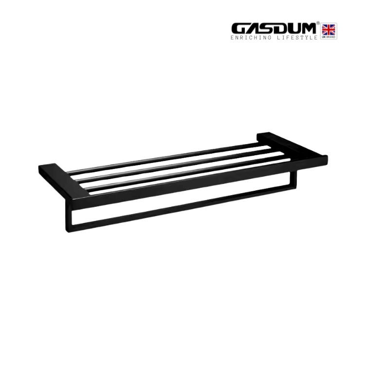 GD-4904 PREMIUM BLACK RACK TOWEL BAR DOUBLE