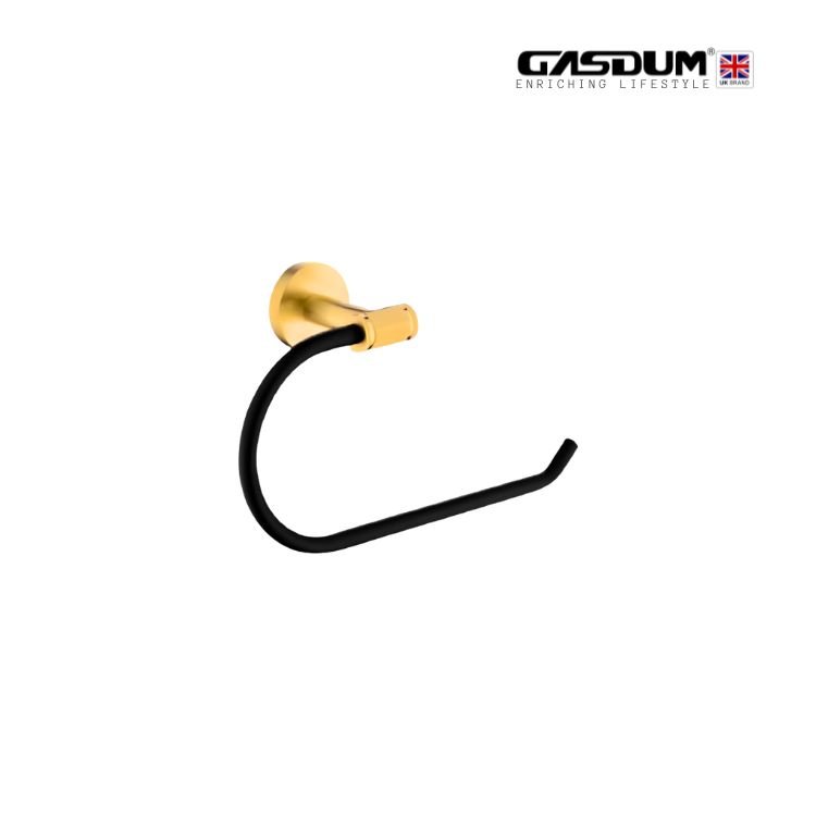 GD-6910BG PREMIUM RING GOLDEN BLACK  TOWEL BAR DOUBLE