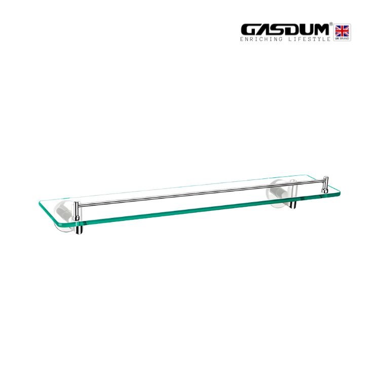 GD-7187 PREMIUM CHROME GLASS SHELF